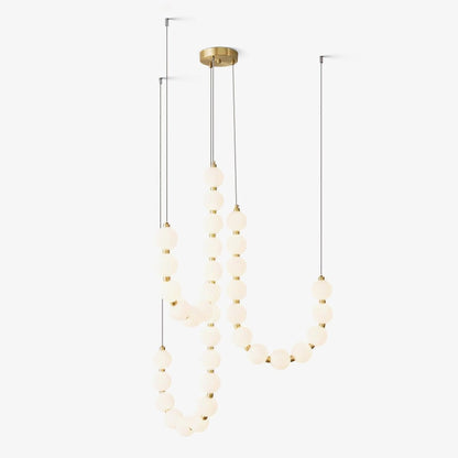 Elegant Acrylic Pearl Chandelier Necklace - Lightweight & Versatile