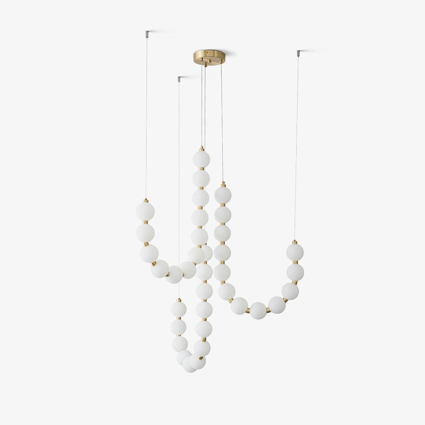 Elegant Acrylic Pearl Chandelier Necklace - Lightweight & Versatile