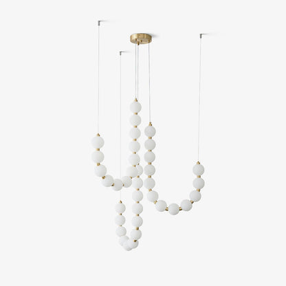 Elegant Acrylic Pearl Chandelier Necklace - Lightweight & Versatile