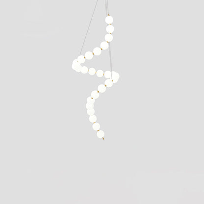 Elegant Acrylic Pearl Chandelier Necklace - Lightweight & Versatile