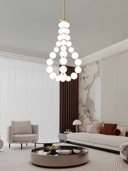 Elegant Acrylic Pearl Chandelier Necklace - Lightweight & Versatile