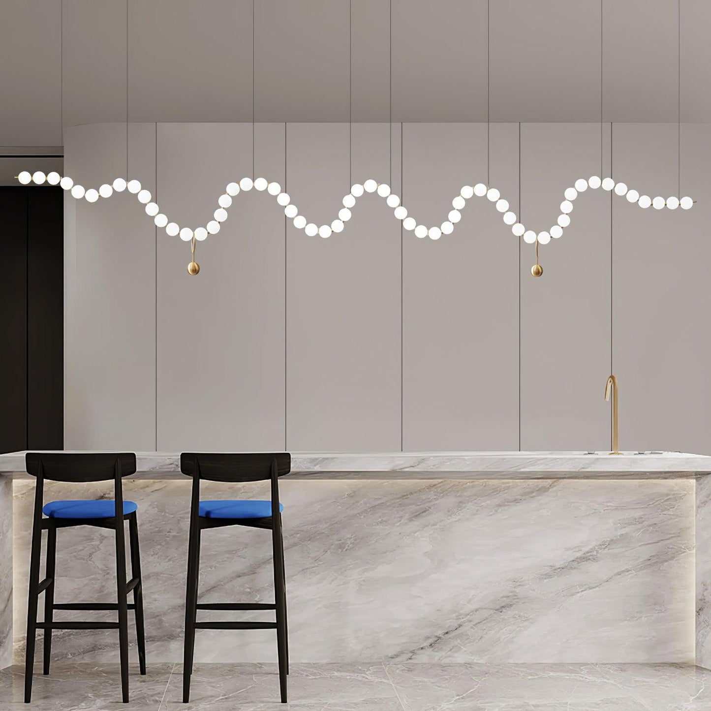 Elegant Acrylic Pearl Chandelier Necklace - Lightweight & Versatile