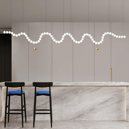 Elegant Acrylic Pearl Chandelier Necklace - Lightweight & Versatile