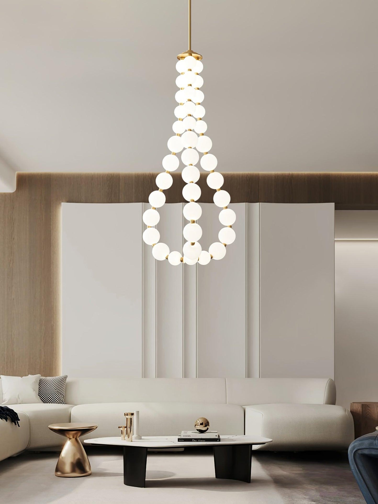 Elegant Acrylic Pearl Chandelier Necklace - Lightweight & Versatile