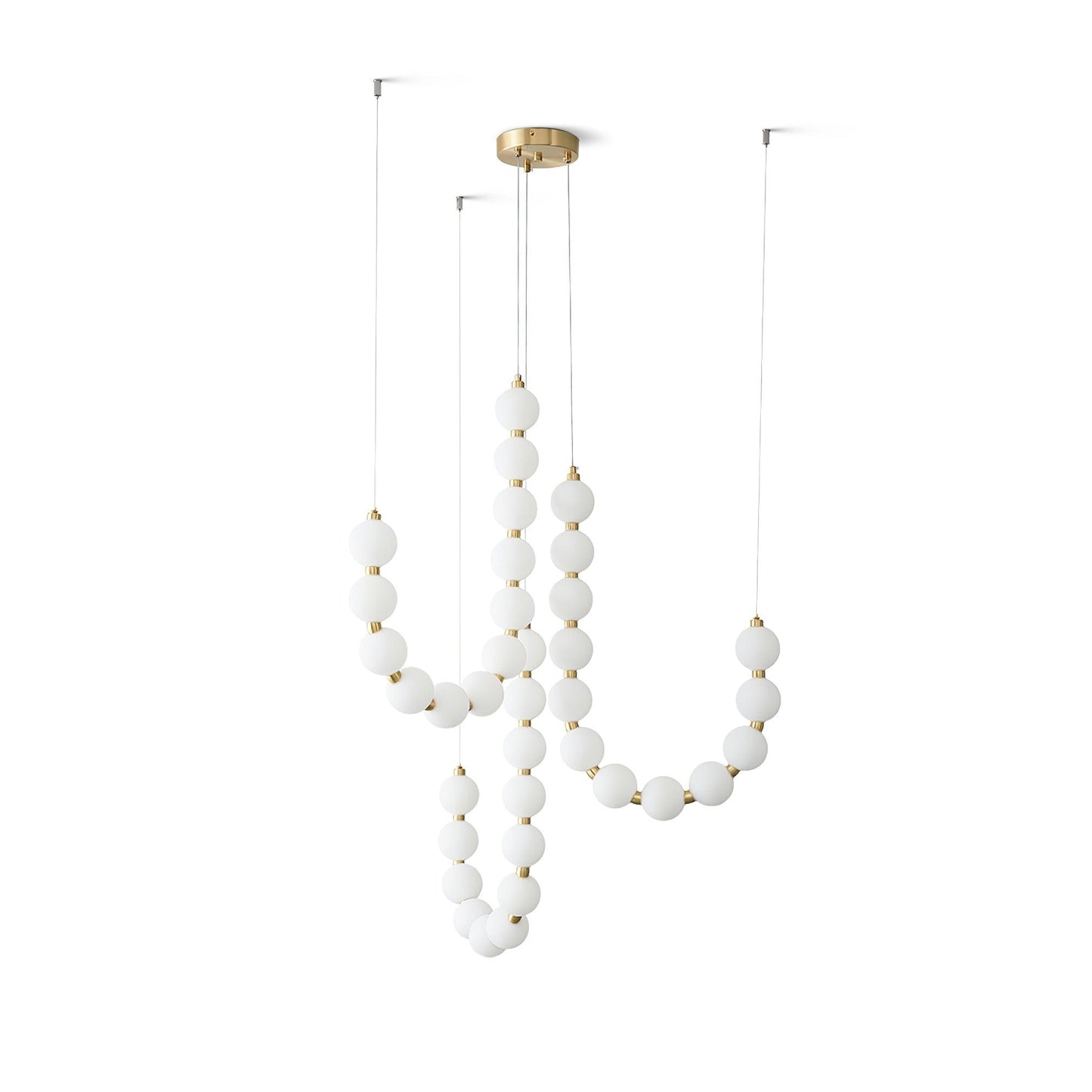 Elegant Acrylic Pearl Chandelier Necklace - Lightweight & Versatile