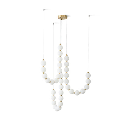 Elegant Acrylic Pearl Chandelier Necklace - Lightweight & Versatile