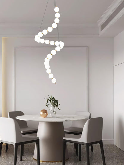 Elegant Acrylic Pearl Chandelier Necklace - Lightweight & Versatile