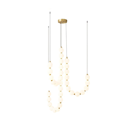 Elegant Acrylic Pearl Chandelier Necklace - Lightweight & Versatile
