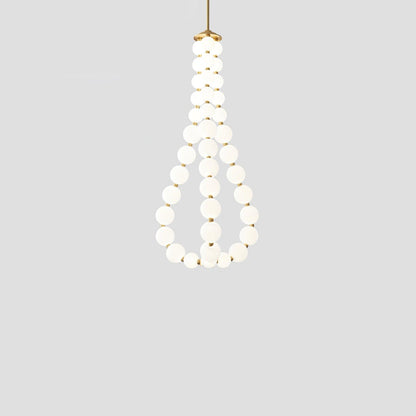 Elegant Acrylic Pearl Chandelier Necklace - Lightweight & Versatile