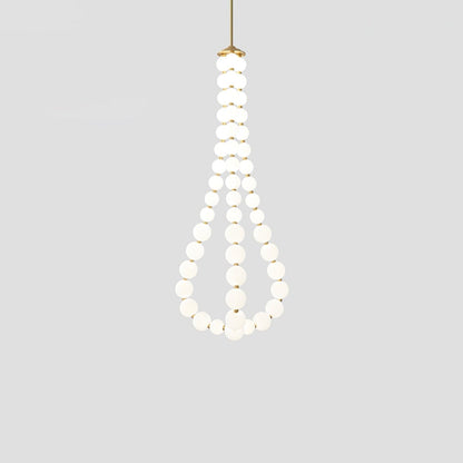 Elegant Acrylic Pearl Chandelier Necklace - Lightweight & Versatile