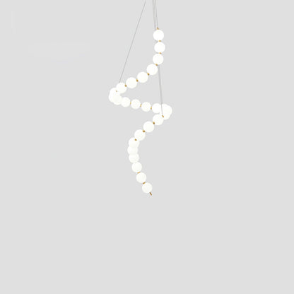 Elegant Acrylic Pearl Chandelier Necklace - Lightweight & Versatile