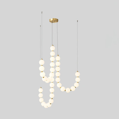 Elegant Acrylic Pearl Chandelier Necklace - Lightweight & Versatile