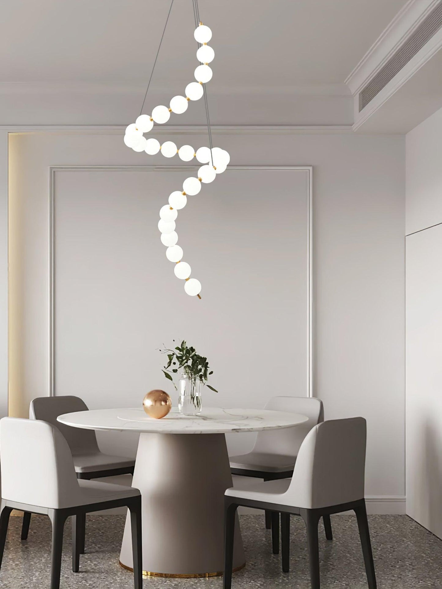 Elegant Acrylic Pearl Chandelier Necklace - Lightweight & Versatile