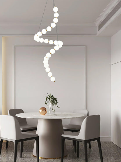 Elegant Acrylic Pearl Chandelier Necklace - Lightweight & Versatile