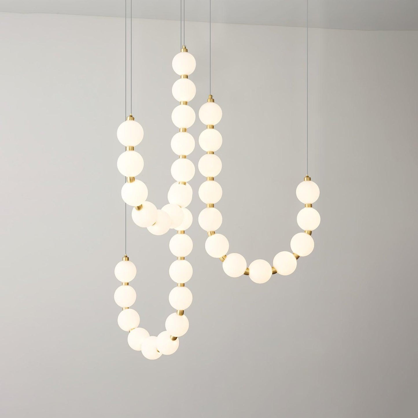 Elegant Acrylic Pearl Chandelier Necklace - Lightweight & Versatile