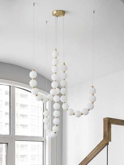 Elegant Acrylic Pearl Chandelier Necklace - Lightweight & Versatile