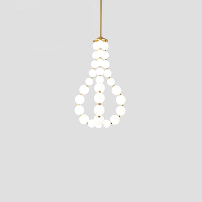 Elegant Acrylic Pearl Chandelier Necklace - Lightweight & Versatile