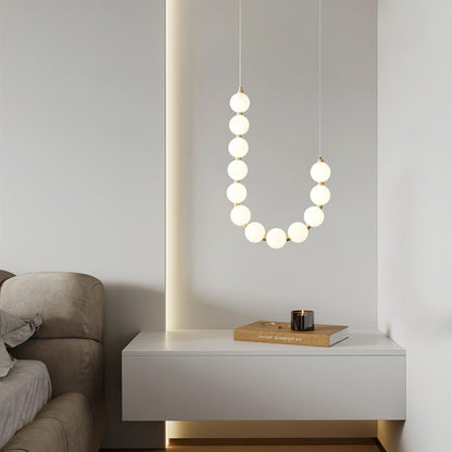 Elegant Acrylic Pearl Chandelier Necklace - Lightweight & Versatile