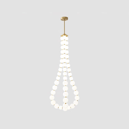 Elegant Acrylic Pearl Chandelier Necklace - Lightweight & Versatile