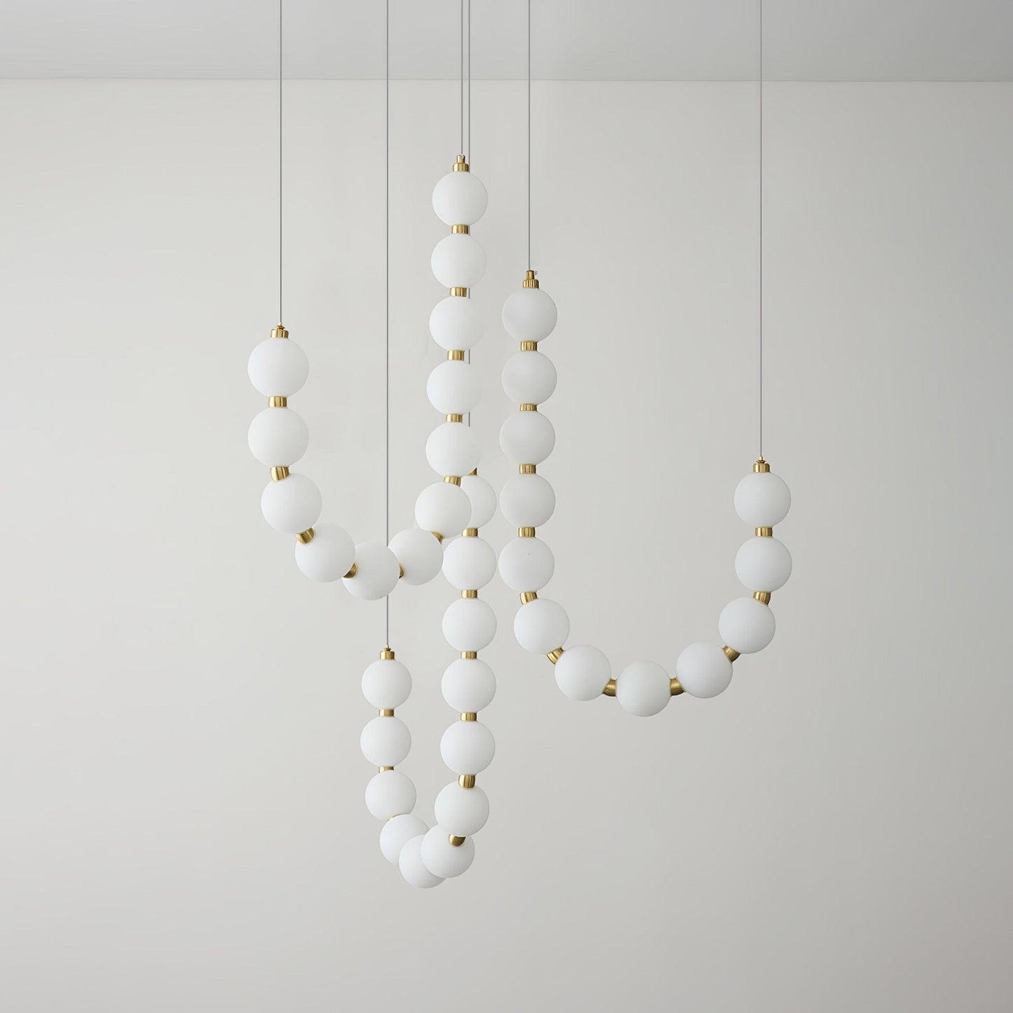 Elegant Acrylic Pearl Chandelier Necklace - Lightweight & Versatile