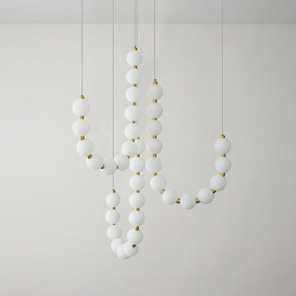 Elegant Acrylic Pearl Chandelier Necklace - Lightweight & Versatile