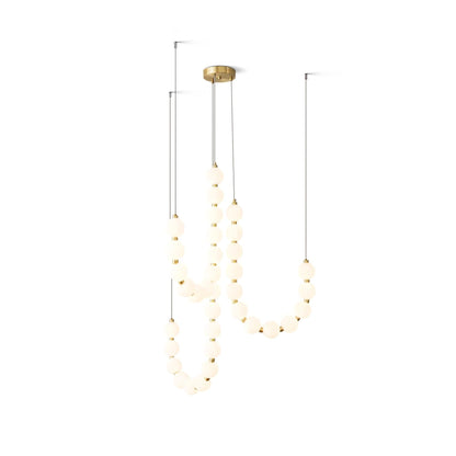Elegant Acrylic Pearl Chandelier Necklace - Lightweight & Versatile