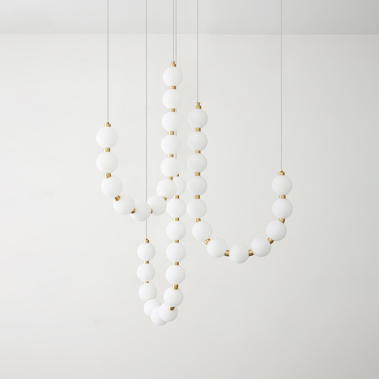 Elegant Acrylic Pearl Chandelier Necklace - Lightweight & Versatile