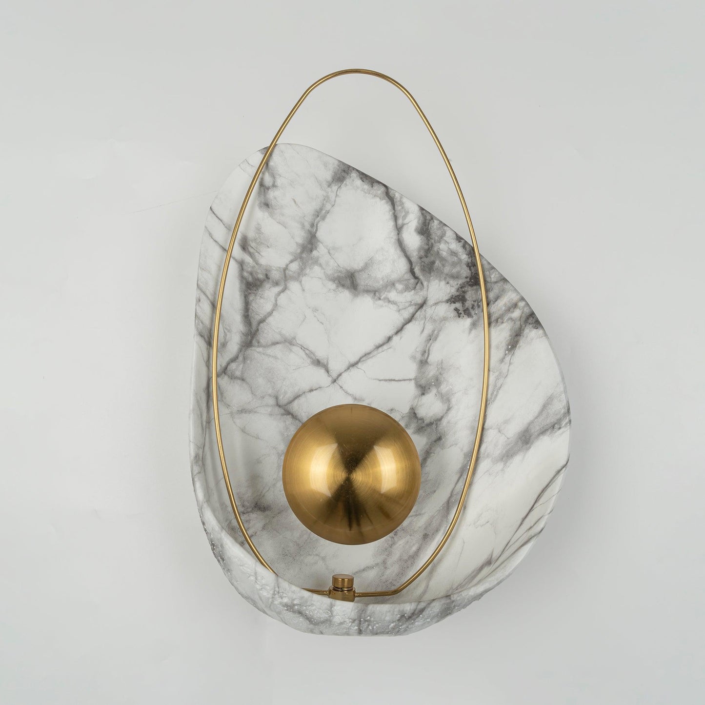 Marbled Shell Wall Sconce - Elegant Design with Soft Ambient Lighting