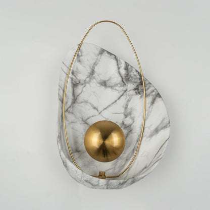 Marbled Shell Wall Sconce - Elegant Design with Soft Ambient Lighting