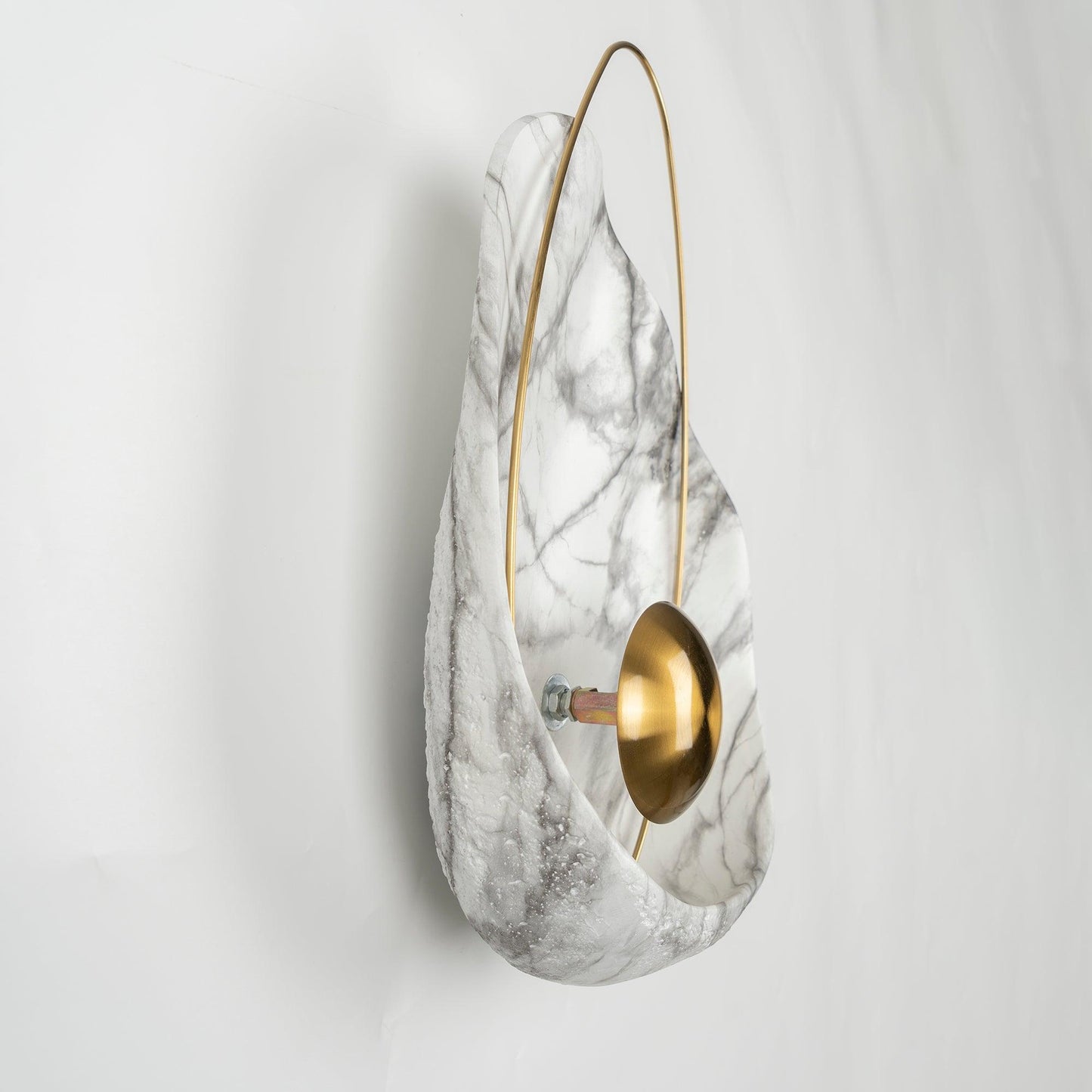 Marbled Shell Wall Sconce - Elegant Design with Soft Ambient Lighting