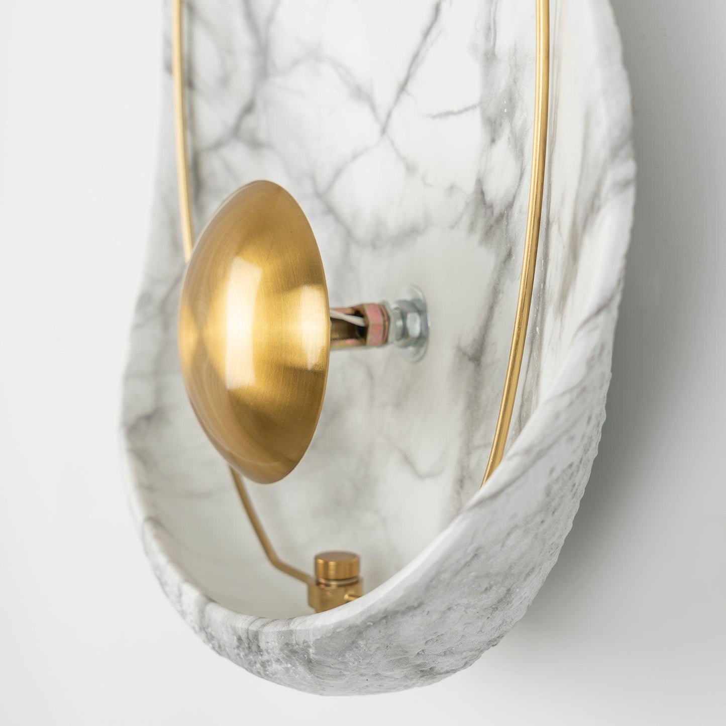 Marbled Shell Wall Sconce - Elegant Design with Soft Ambient Lighting
