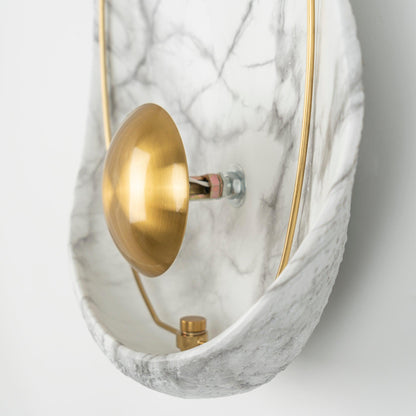 Marbled Shell Wall Sconce - Elegant Design with Soft Ambient Lighting