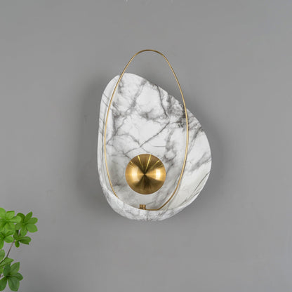 Marbled Shell Wall Sconce - Elegant Design with Soft Ambient Lighting