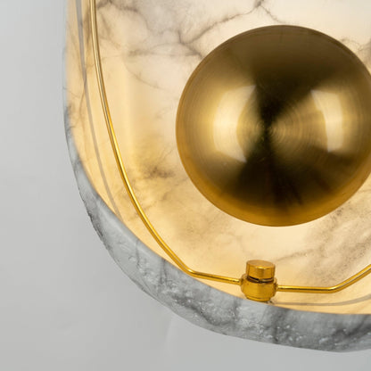Marbled Shell Wall Sconce - Elegant Design with Soft Ambient Lighting