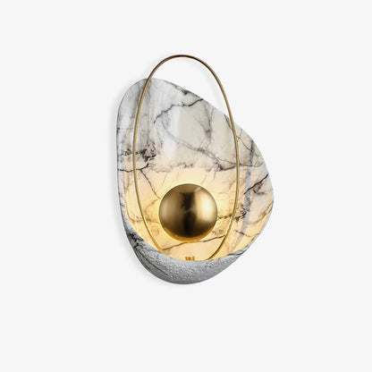 Marbled Shell Wall Sconce - Elegant Design with Soft Ambient Lighting