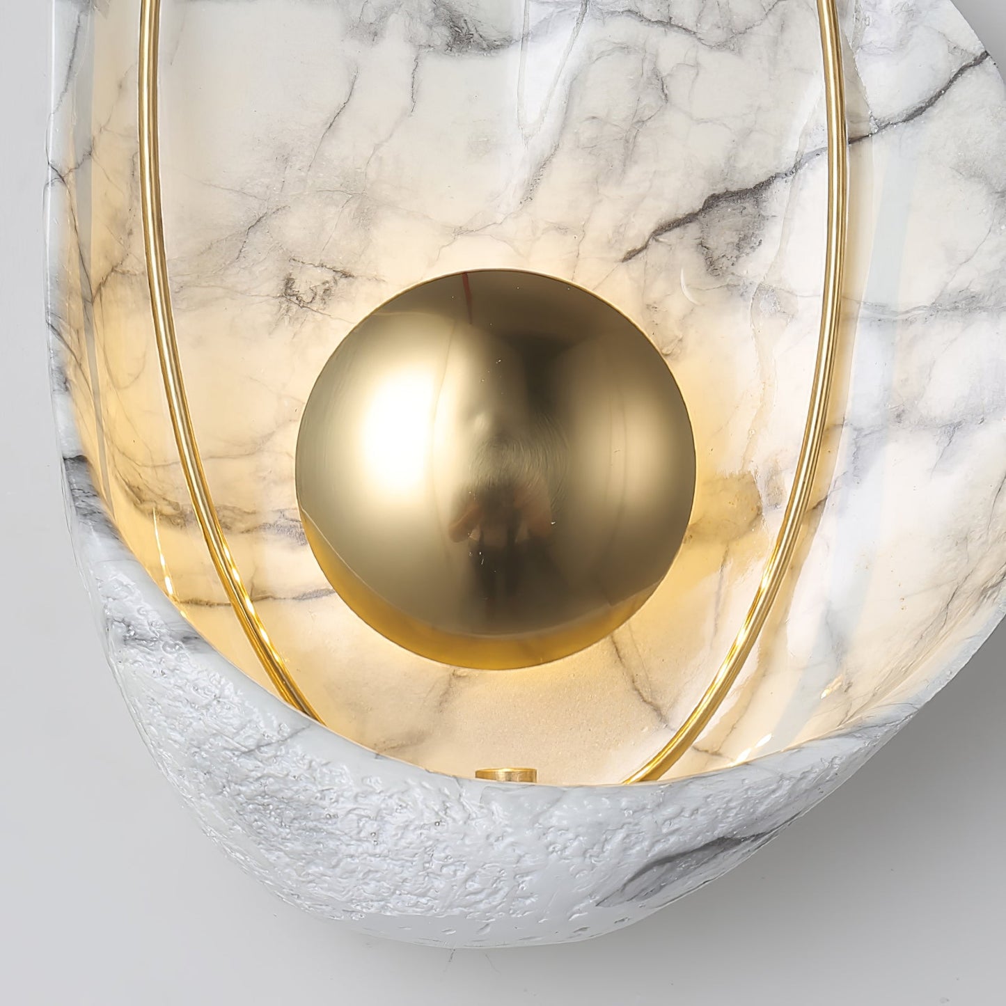 Marbled Shell Wall Sconce - Elegant Design with Soft Ambient Lighting
