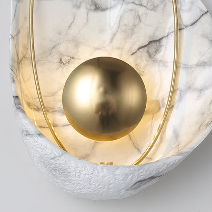 Marbled Shell Wall Sconce - Elegant Design with Soft Ambient Lighting