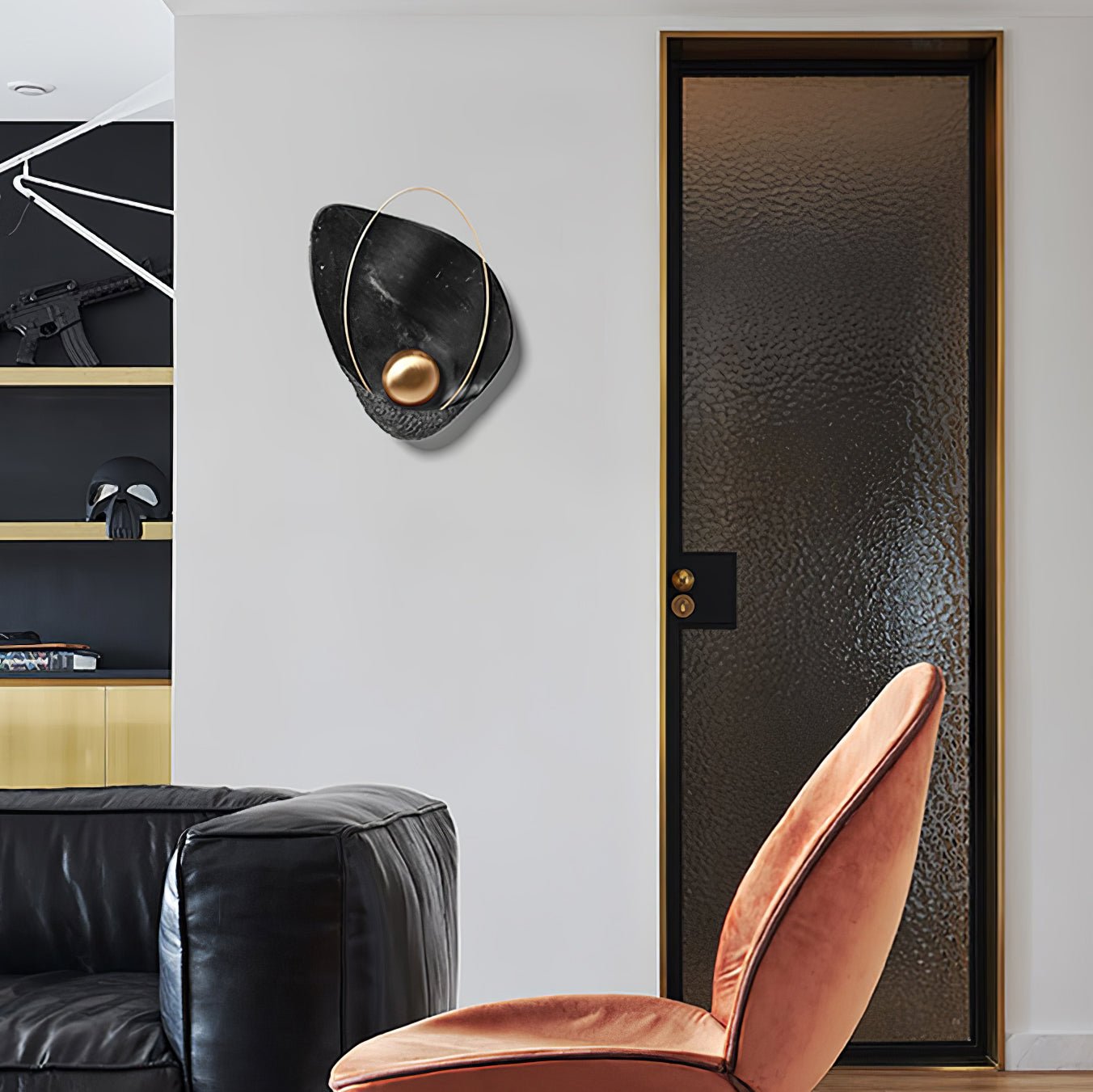 Marbled Shell Wall Sconce - Elegant Design with Soft Ambient Lighting