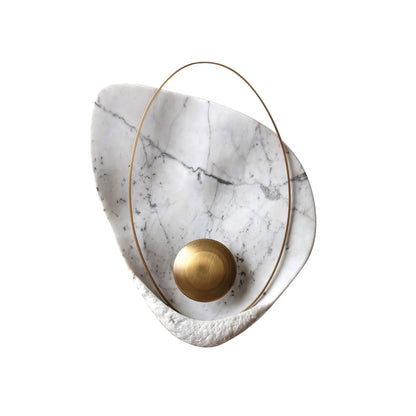 Marbled Shell Wall Sconce - Elegant Design with Soft Ambient Lighting