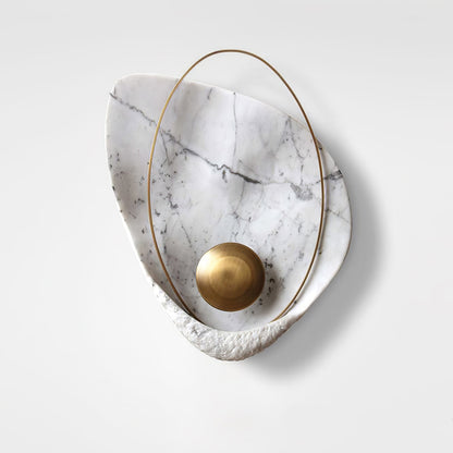 Marbled Shell Wall Sconce - Elegant Design with Soft Ambient Lighting
