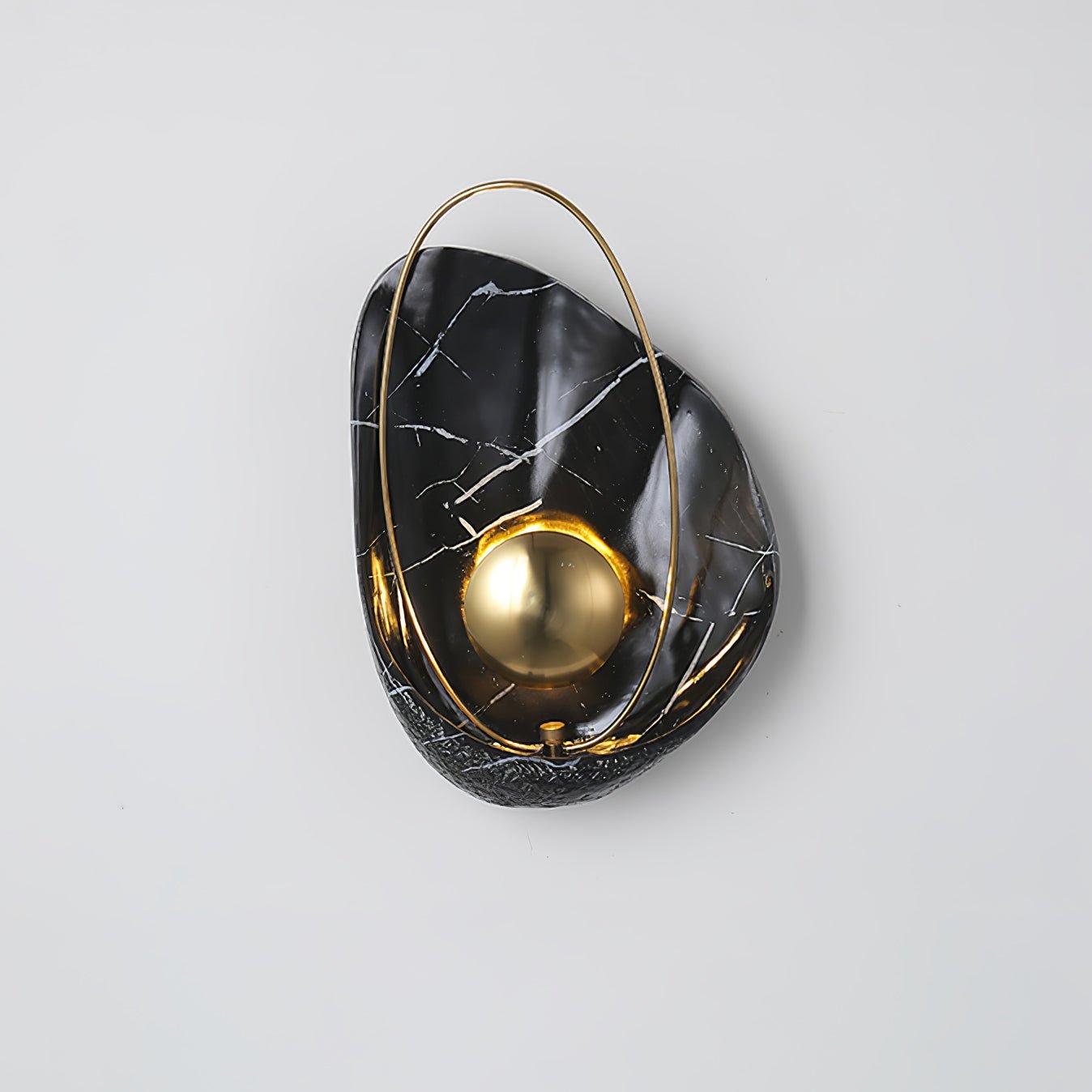 Marbled Shell Wall Sconce - Elegant Design with Soft Ambient Lighting