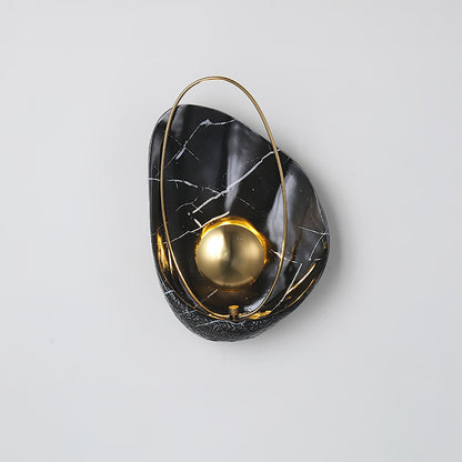 Marbled Shell Wall Sconce - Elegant Design with Soft Ambient Lighting