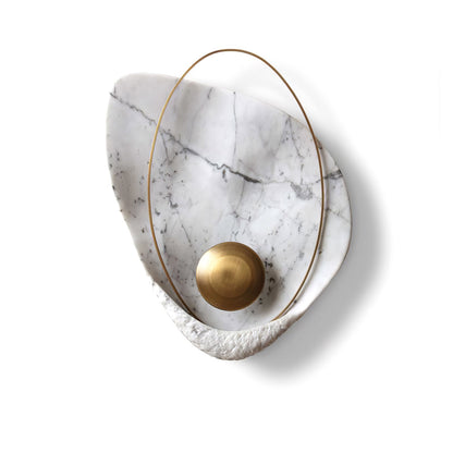 Marbled Shell Wall Sconce - Elegant Design with Soft Ambient Lighting