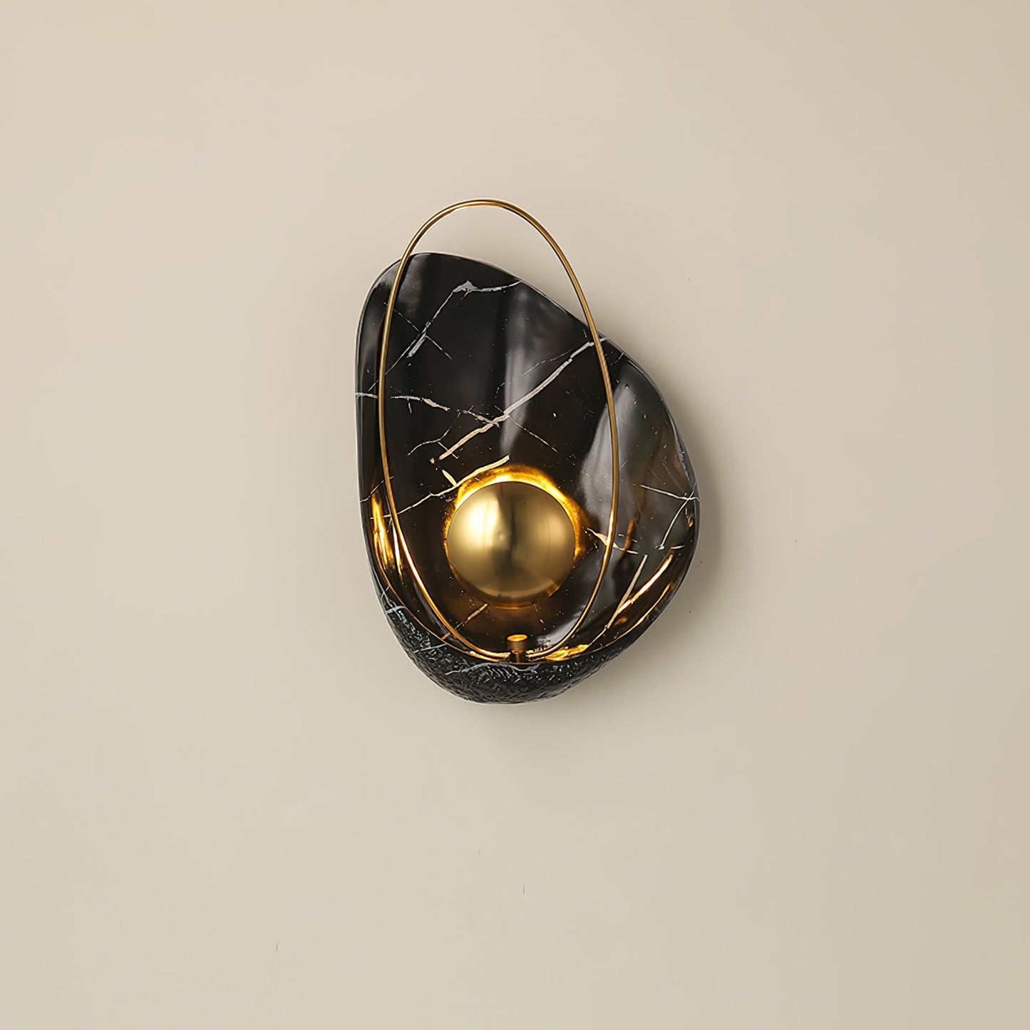 Marbled Shell Wall Sconce - Elegant Design with Soft Ambient Lighting