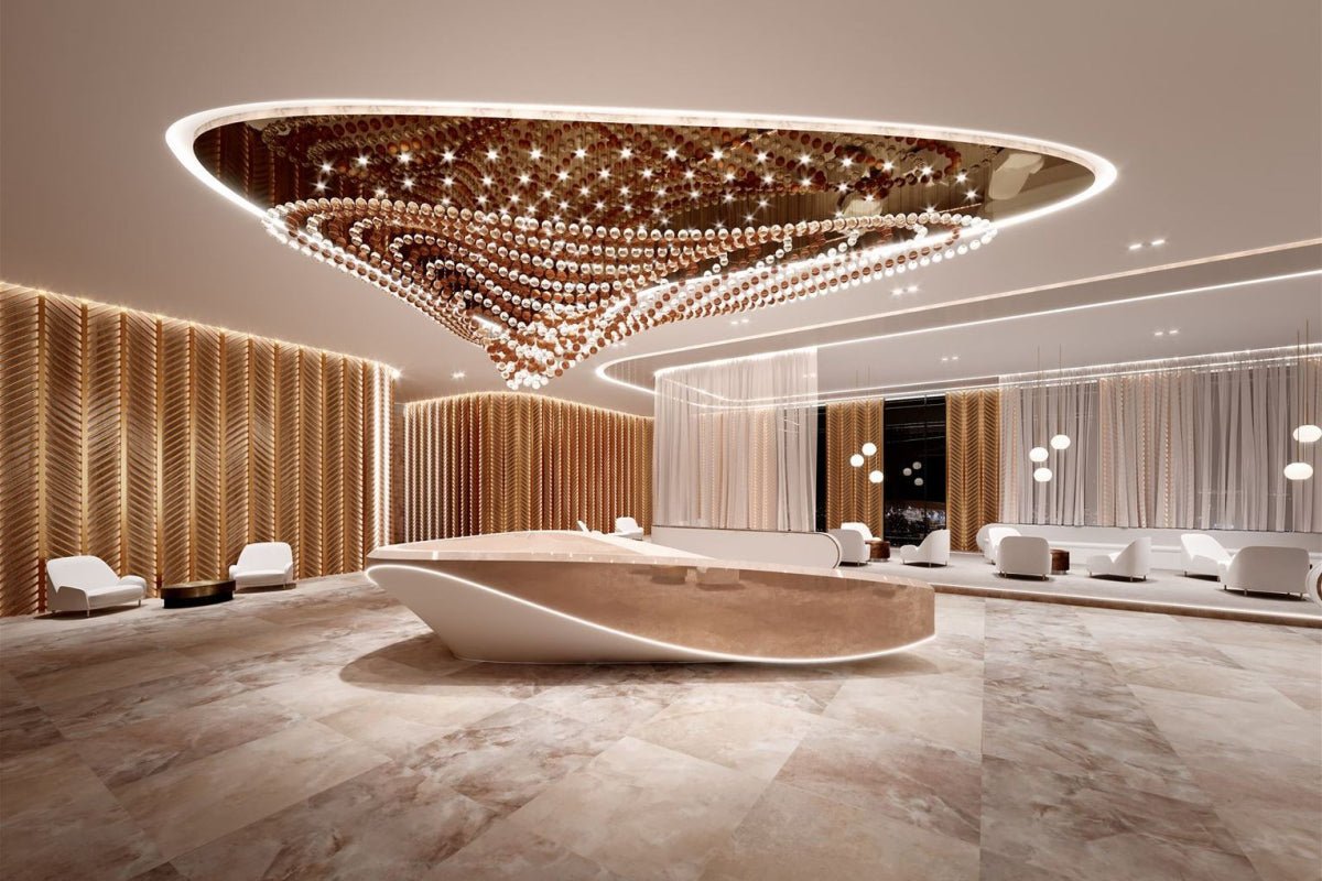 Pearl Wave Chandelier - Elegant Design with Adjustable Brightness
