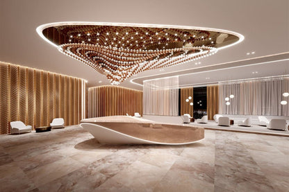Pearl Wave Chandelier - Elegant Design with Adjustable Brightness