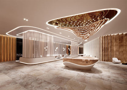 Pearl Wave Chandelier - Elegant Design with Adjustable Brightness