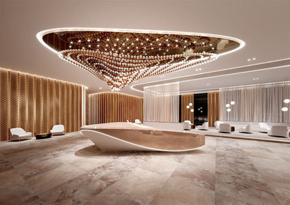 Pearl Wave Chandelier - Elegant Design with Adjustable Brightness