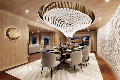 Pearl Wave Chandelier - Elegant Design with Adjustable Brightness
