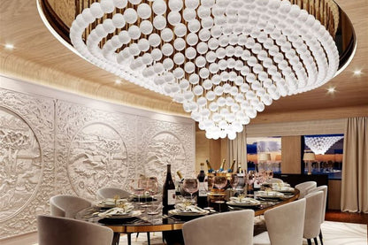 Pearl Wave Chandelier - Elegant Design with Adjustable Brightness